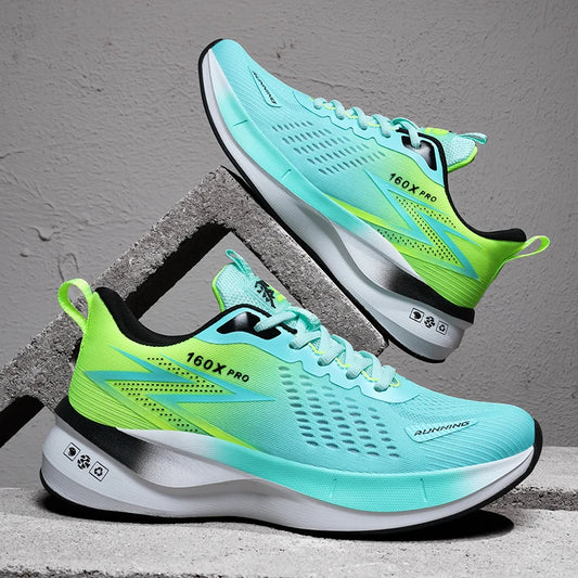 Brand Men's Carbon Plate Running Shoes Soft Cushion Shock Absorbing Sports Shoes Unisex Sneakers Light Anti-Slip Training Shoes