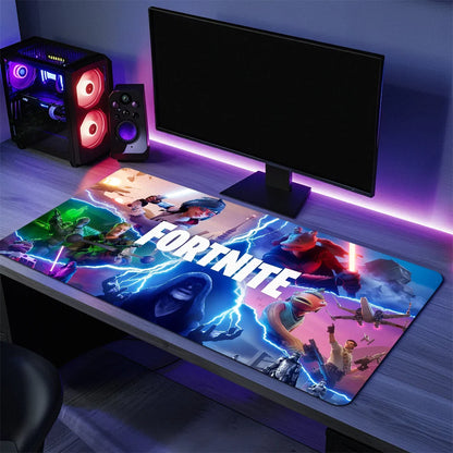 Game F-Fortnite Survival Battle Mauspad, große Schreibtischmatte, ergonomische Tastatur- und Büromatte aus Gummi für PC, rutschfest, ausfranssicher, individuell anpassbar für Zuhause