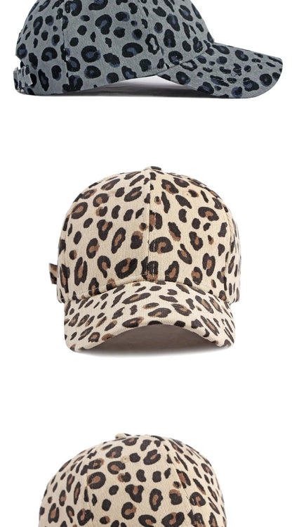 Wholesale NewFashion Spring Summer Unisex Leopard Print Baseball Caps Spring Autumn Outdoor Adjustable Casual Hats Sunscreen Hat