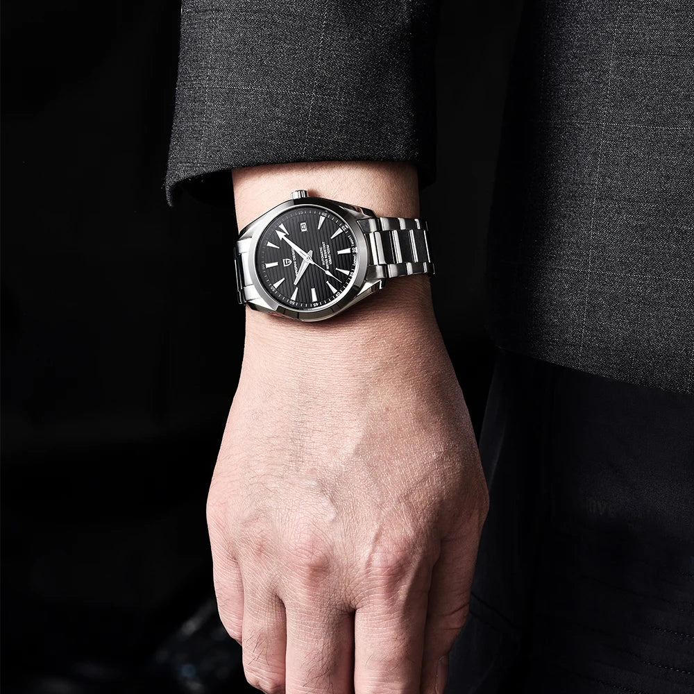 PAGANI DESIGN Luxury Business 40 mm-es férfi mechanikus karóra, csúcsminőségű zafírüveges férfi automata karóra, 100 m-es vízállóság