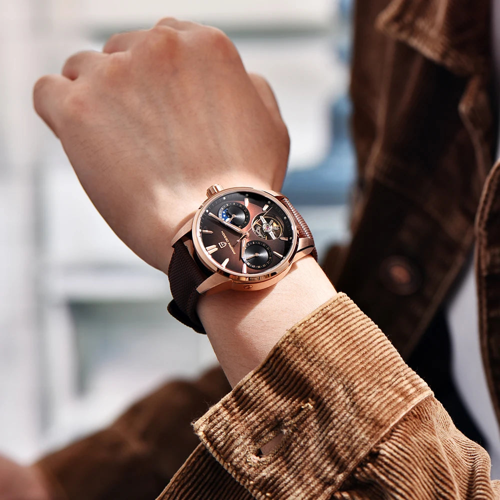 Pagani Design men’s watch, new model, luxury automatic mechanical watch, 41 mm, stainless steel, water-resistant to 10 bar, ‘racer’ style
