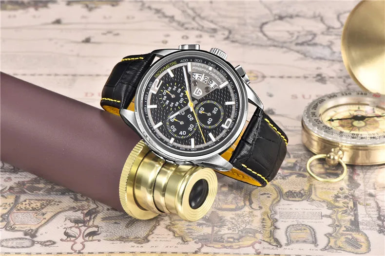 Cronógrafo PAGANI DESIGN para hombre, reloj de cuarzo multifunción de piloto militar, reloj masculino