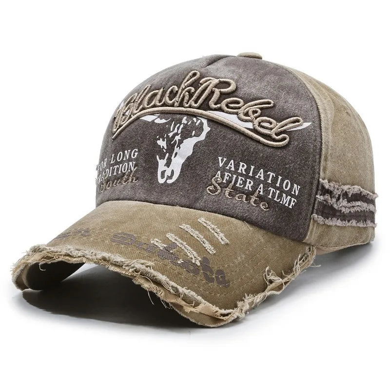 New Cool Fashion Men Washed Cotton Baseball Cap Retro Four Seasons Male Outdoor Sport Cap Hat For Men Accessory