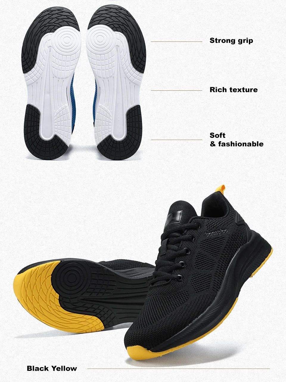Baasploa løbesko til mænd – mærke, designer, mesh, casual sneakers, letvægts, snøresko, nye herresko til udendørs sport og tennis