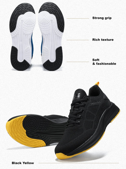 Baasploa løbesko til mænd – mærke, designer, mesh, casual sneakers, letvægts, snøresko, nye herresko til udendørs sport og tennis