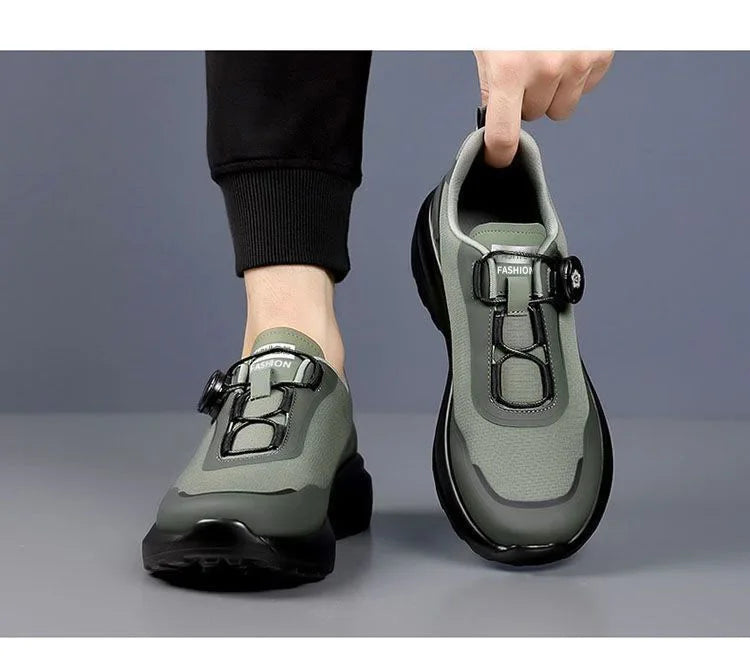 Outdoor Men's Sneakers 2026 New Spring and Summer Thick-Soled Sports Shoes Men's Hiking Daddy Shoes Casual Footwear for Men