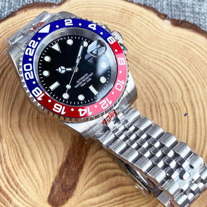200m wasserdichte Miyota 8215 Automatikuhr für Herren, Taucheruhr, 40mm, mechanisches Uhrwerk, Leuchtanzeige, Jubilee-Armband, Glide-Lock-Schließe
