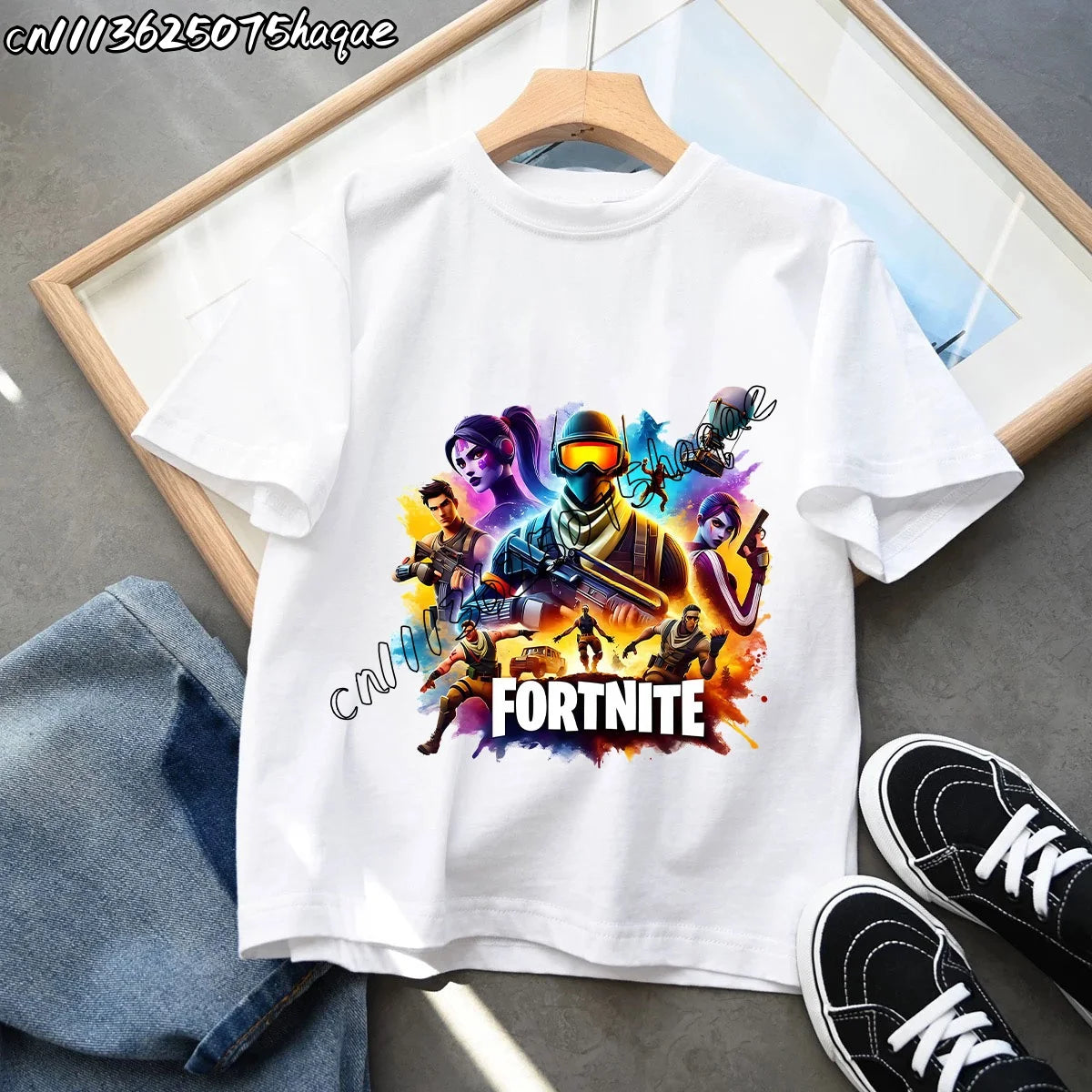 Neue Fortnite-Sommer-T-Shirts für Kinder, Cartoon-Figur-Grafik-T-Shirt, lässige Sport-Kurzarmtops für Jungen