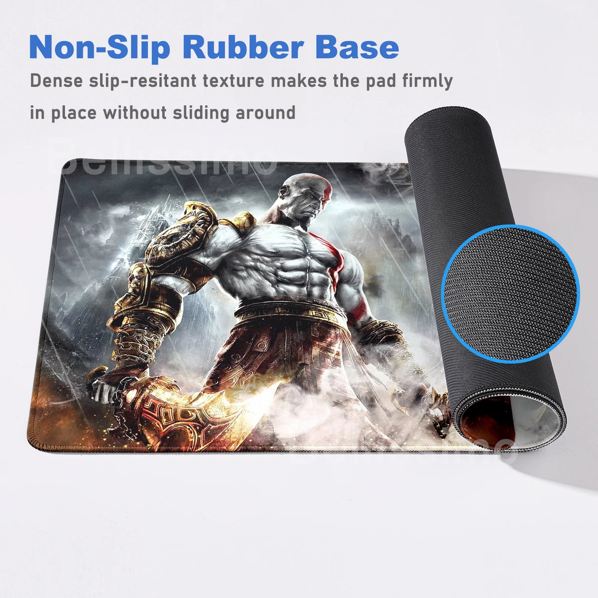 XXL egérpad God of War íróasztali szőnyeg játékos kiegészítők billentyűzet számítógépes egérpad játékosok számára nagy méretű PC-szekrény irodai asztal szőnyeg