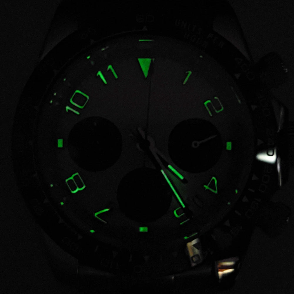 20 color Business 39mm Quartz Watch Men's Timing Sapphire Crystal VK63 Movement Calendar Luminous Blue Dial Stainless Steel Stra