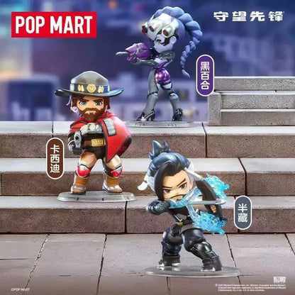 POP MART Original Overwatch Play Of The Game Series Blind Box PVC-Sammelfiguren, Schreibtischdekoration, Mädchen-Spielzeugmodell für Fans