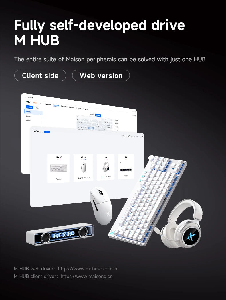 Mchose Mix87 Magnetic Switch Keyboard Wired Gaming Keyboard 8K+256K Esport 0.08ms Low Latency E-Sports Custom Gamer Accessories