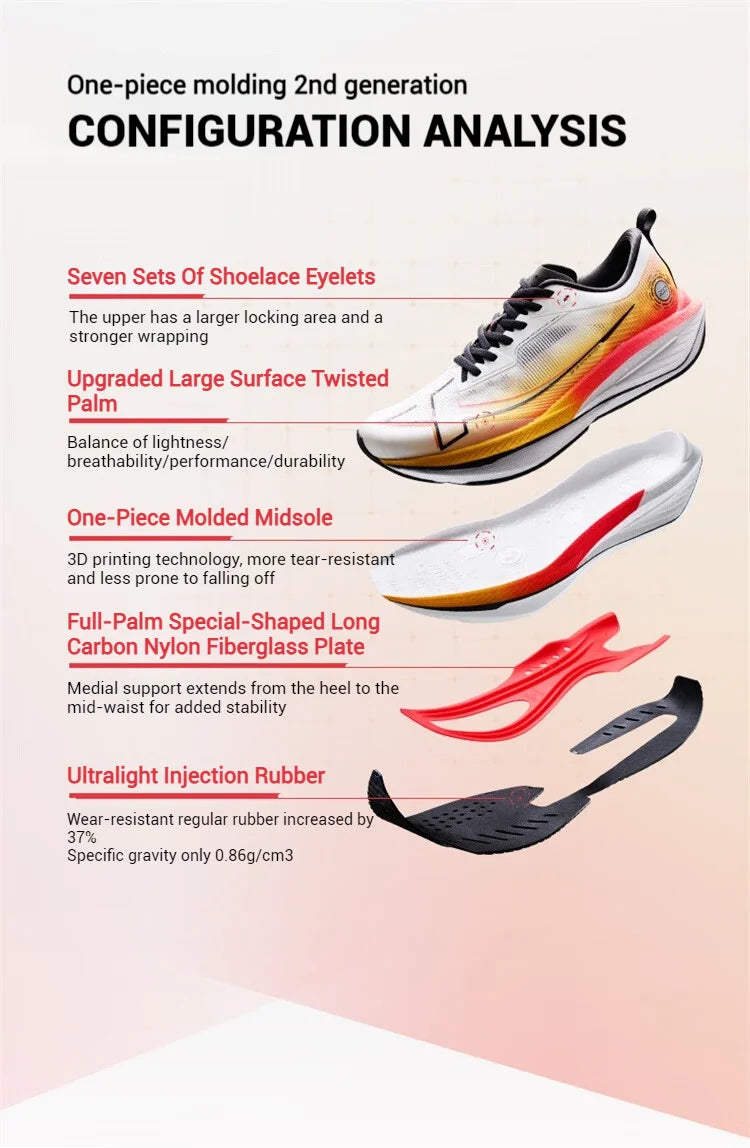 Xtep One Piece Model 2.0 Running Shoes For Men  Autumn Comfortable Stability Cushion Rebound Male Sneakers 876319110073
