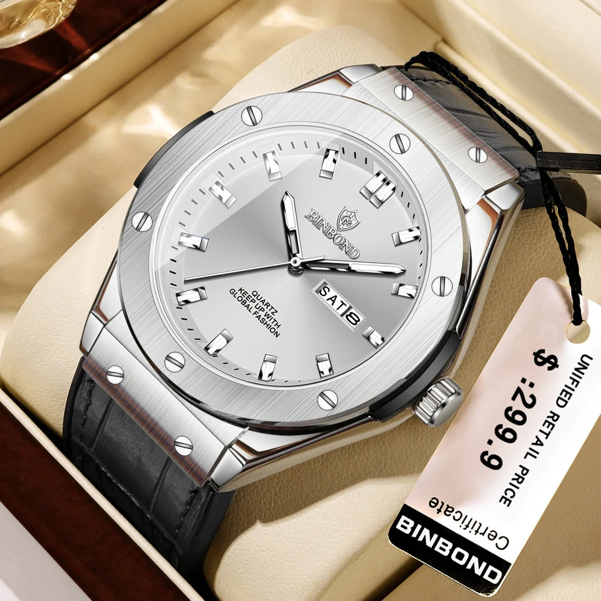 Férfi új, alkalmi, üzleti bőr óra, luxus férfi karóra, automata karórák, férfi divatkarórák, kvarc karórák, Relojes De Hombre