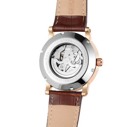 2024Famous Luxury Brand Men's Watches Mechanical Movement Leather Strap Automatic Self-winding Clock Male Big Dial Wrist Watches