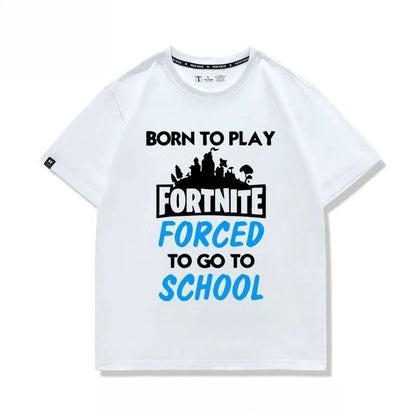 Nowa kreatywna koszulka Fortnite z krótkim rękawem, efektownym nadrukiem cartoon, oddychająca i pochłaniająca pot, dla kobiet i mężczyzn