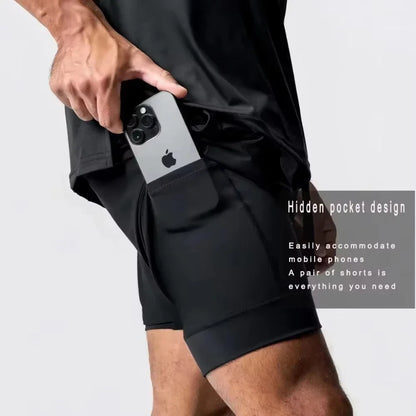 Short double épaisseur imprimé sur le côté « Dragon Ball Anime GOKU », pantalon d'été américain pour homme, style sportif, ample et respirant
