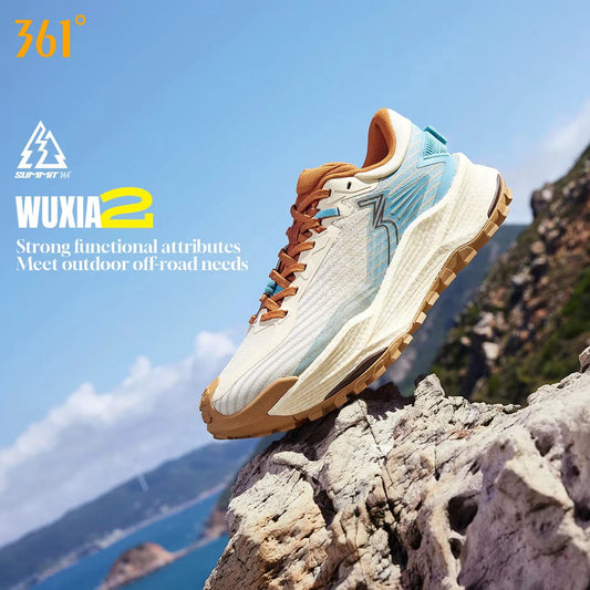 361 Degrees WUXIA 2 Laufschuhe, leicht, atmungsaktiv, dämpfend, rutschfest, weich, Outdoor-Wanderschuhe, vielseitige Sneaker für Herren, 672542201