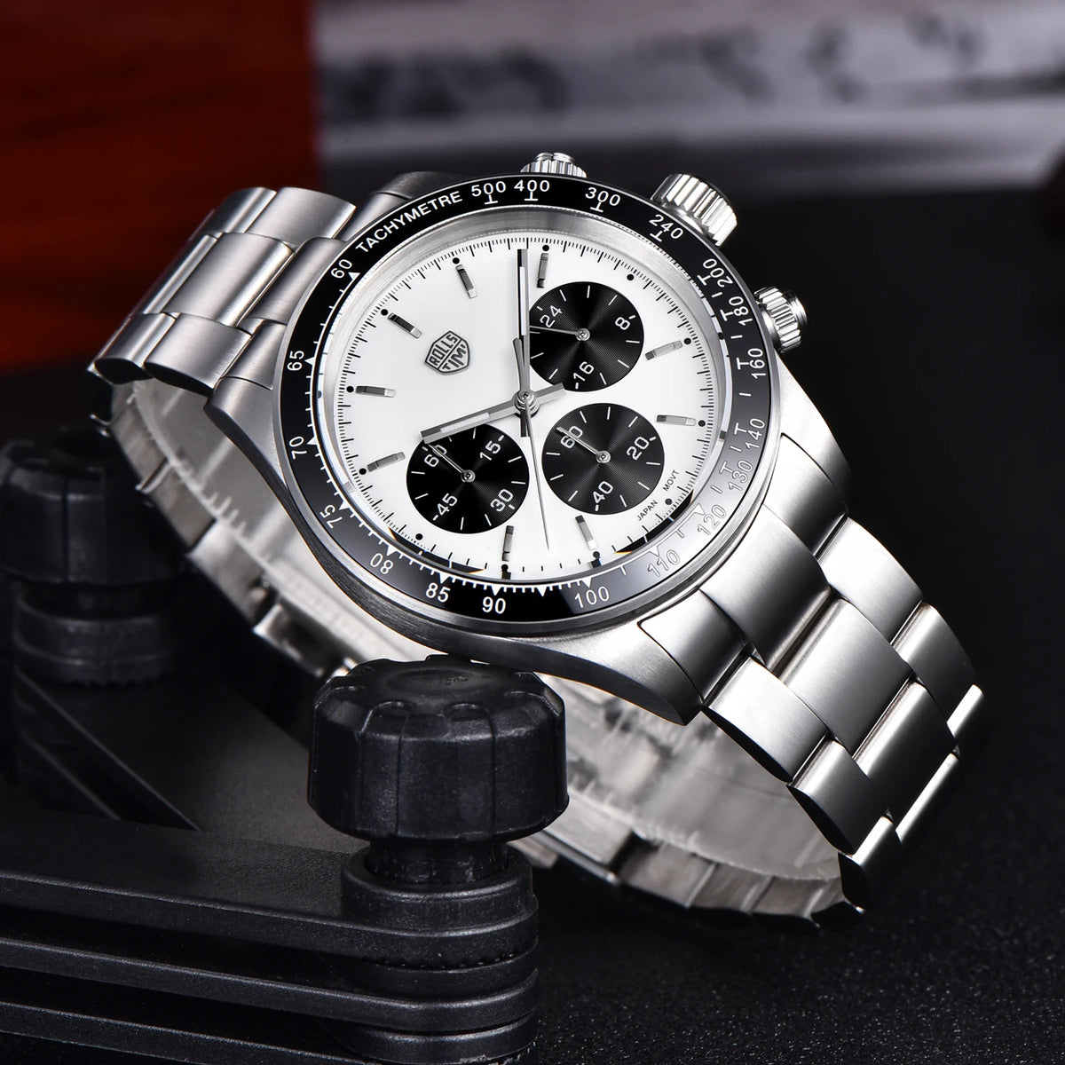 Rolls Timi Panda Men’s Watches – Quartz chronograph, luxury model, sapphire crystal with anti-reflective coating, water-resistant, sporty style