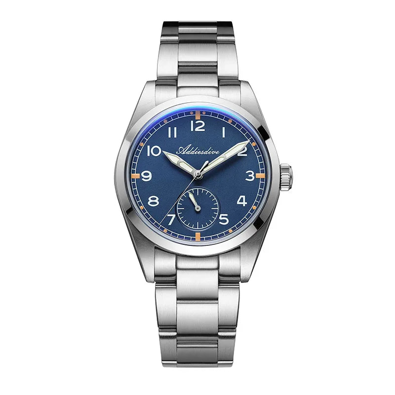 Reloj de cuarzo ADDIESDIVE de 36mm para hombre VH60, luminoso BGW9, cristal abombado tipo burbuja, cubierta de vidrio, resistente al agua 10Bar, acero inoxidable
