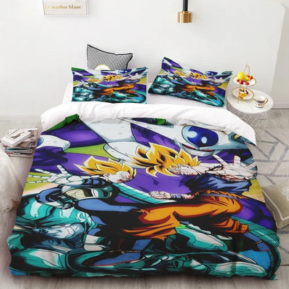 Komplet pościeli Goku Dragon Ball dla nastolatków, poszwa na kołdrę dla dzieci i chłopców, idealny prezent, dekoracja sypialni Queen King
