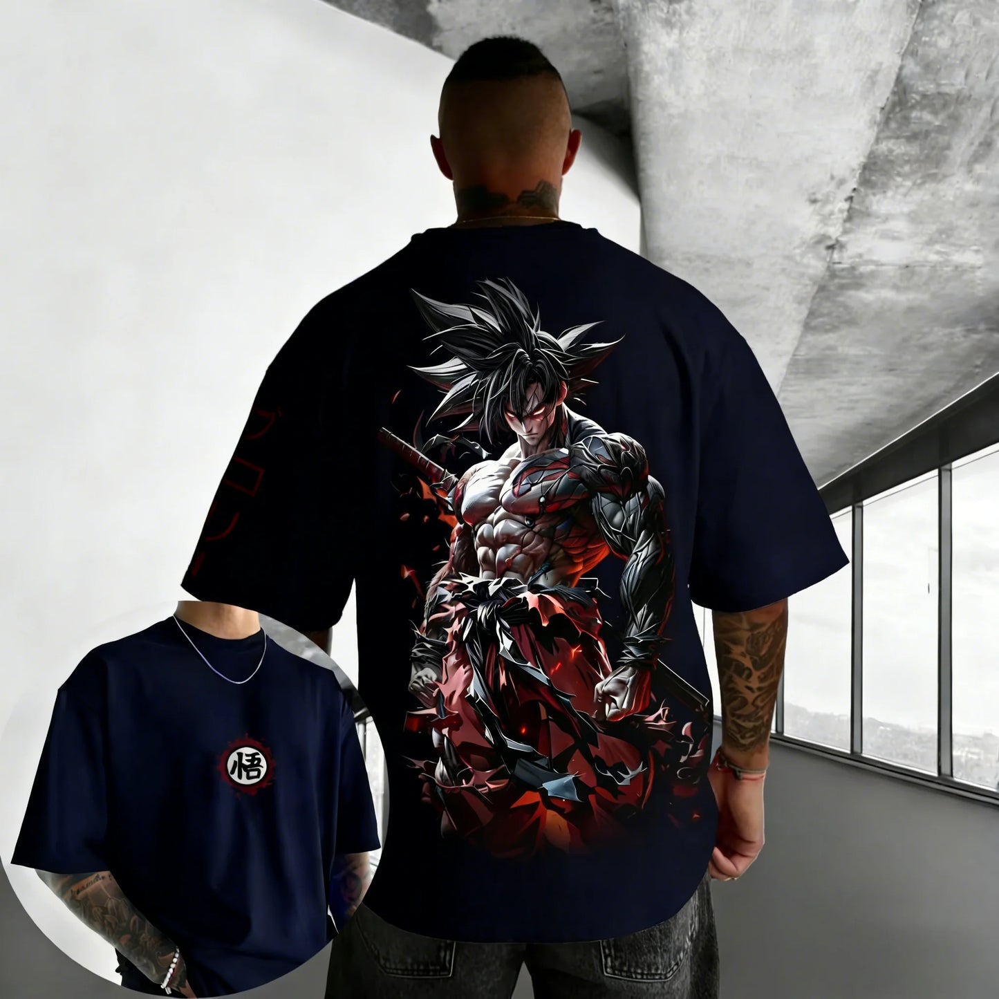 Dragon Ball Anime Oversized Cotton T-shirt 2026 Summer New Goku Printed Unisex Street Hip Hop Loose Casual Short Sleeve Top