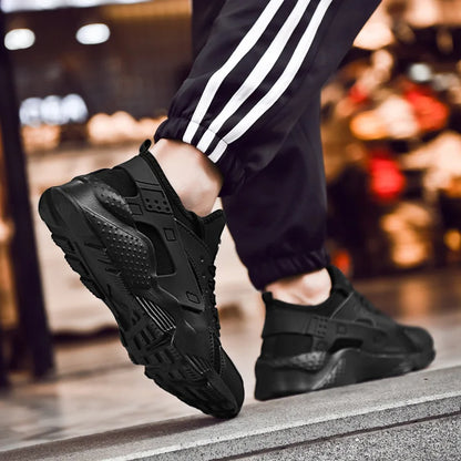 Ανδρικά Sneakers Μόδας, Ελαφριά, Άνετα και Διαπνέοντα Αθλητικά Παπούτσια για Άνδρες, Παπούτσια Πεζοπορίας Καλοκαιρινά από Δίχτυ, Επίπεδα Κόκκινα Παπούτσια Τένις