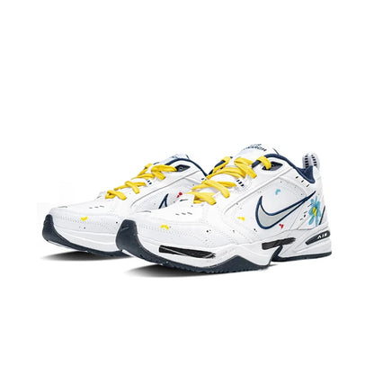 Personalizované tenisky Nike Air Monarch 4 Crushed Ice Blue Floral Ink Splatter – pánské nízké běžecké boty
