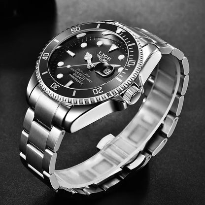 Montre pour homme LIGE – Chronographe à quartz, étanche, style décontracté et professionnel, accessoire de mode de luxe d'une grande marque.