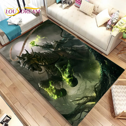 World of Warcraft,WOW ,Game Gamer Area Rug,Carpet Rug for Living Room Bedroom Sofa Doormat Decoration, Kid Non-slip Floor Mat 3D