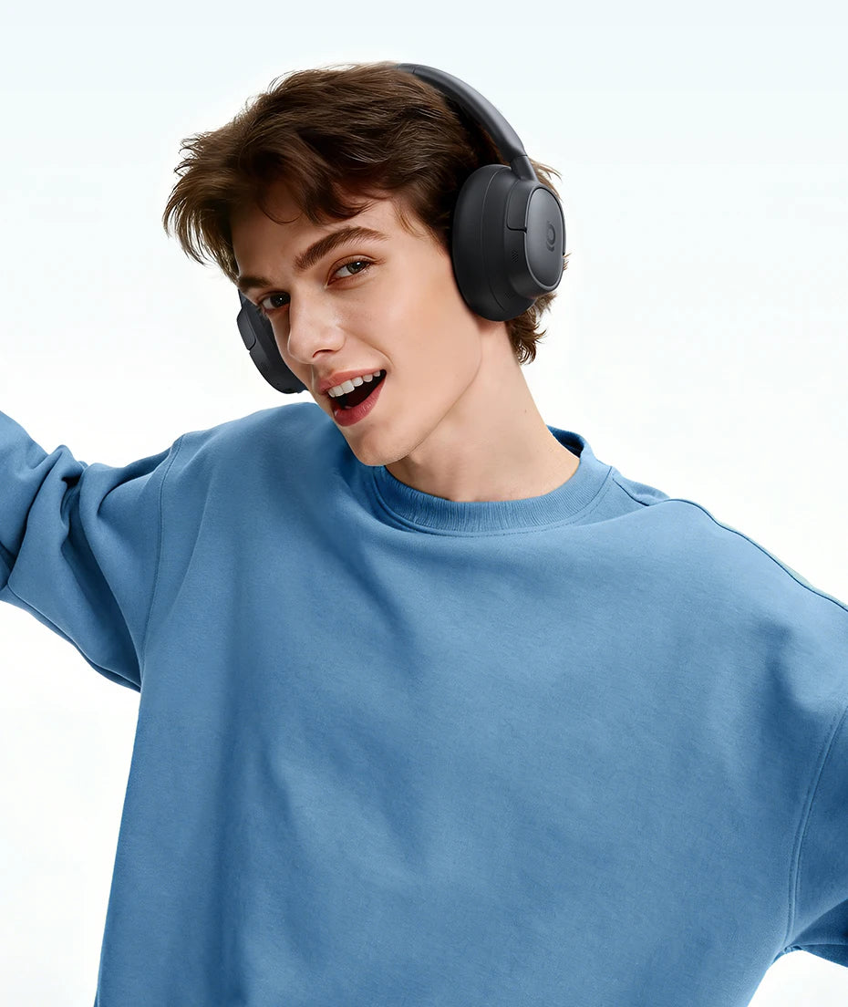 Baseus Bass EH10 NC Wireless Headphones Bluetooth 6.0 Noise Canceling 45dB Over Ear Headset Spatial Audio Earphone 80H Time