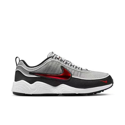 Chaussures de course Nike Zoom Spiridon, confortables, à tige basse, en mesh, pour les trajets quotidiens en ville, pour hommes, disponibles en gris, noir et rouge, modèle HF9117-001.