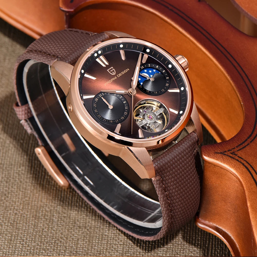 Pagani Design men’s watch, new model, luxury automatic mechanical watch, 41 mm, stainless steel, water-resistant to 10 bar, ‘racer’ style