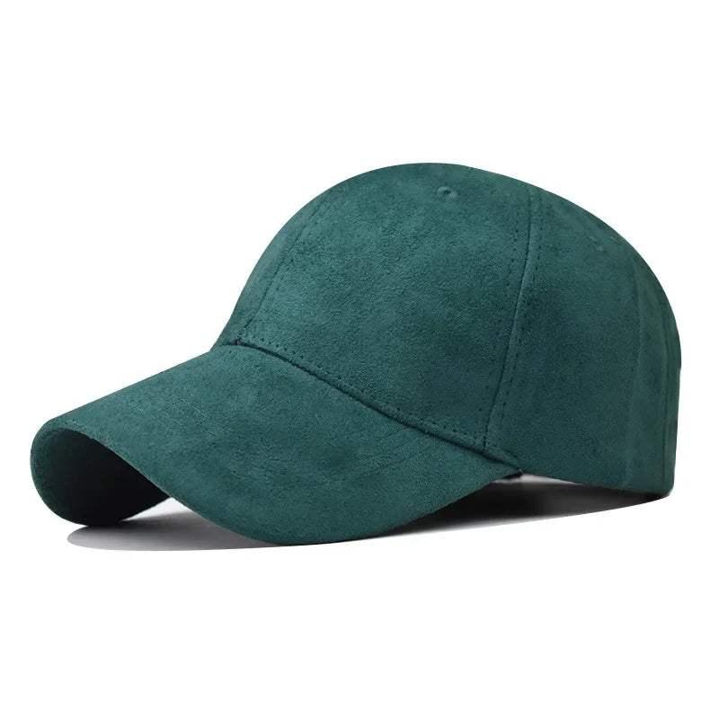 Gorra de béisbol de ante al por mayor, otoño-invierno, para hombre y mujer, gorra urbana lisa de invierno, unisex, ajustable, informal, sin adornos