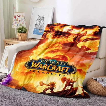 WOW, World of Warcraft  Demon Hunter, Lich King Game Flannel Blanket for Beds Bedroom Sofa Picnic,Throw Blanket Outdoor Leisure