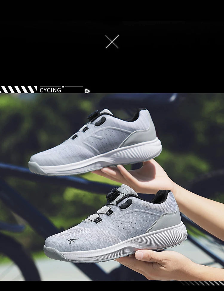 Cycling Sneakers MTB Men's Sports Dirt Bike Shoes SPD Pedal Mountain Bicycle Footwear Speed Racing Flat Off-Road Cycling Shoes
