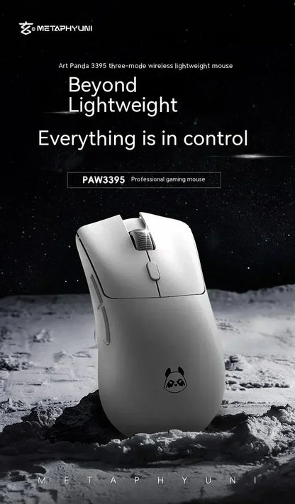 Bezdrátová myš Metaphyuni Metapanda P1 P1 Pro Max PAW3395, nízká latence, lehká e-sportovní herní myš, ergonomická, dárek pro PC hráče