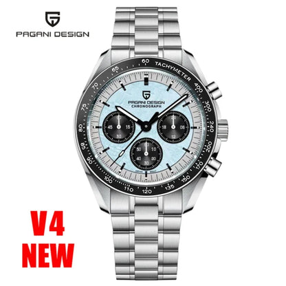 PAGANI DESIGN ‘New Moon’ Men’s Watch – Luxury quartz watch, chronograph, sapphire crystal with anti-reflective coating, ceramic bezel, luminescent hands