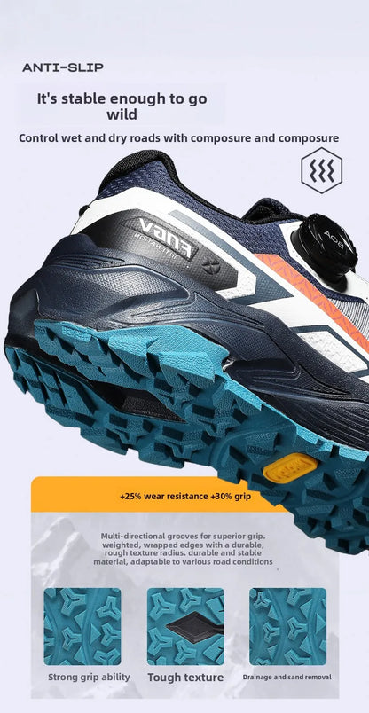 Scarpe da running da uomo primavera/estate, scarpe da trekking outdoor resistenti all’usura con chiusura BOA, stile sportivo e casual traspirante