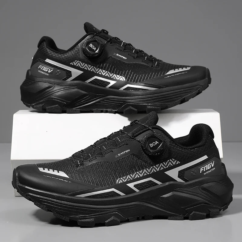Scarpe da running da uomo primavera/estate, scarpe da trekking outdoor resistenti all’usura con chiusura BOA, stile sportivo e casual traspirante