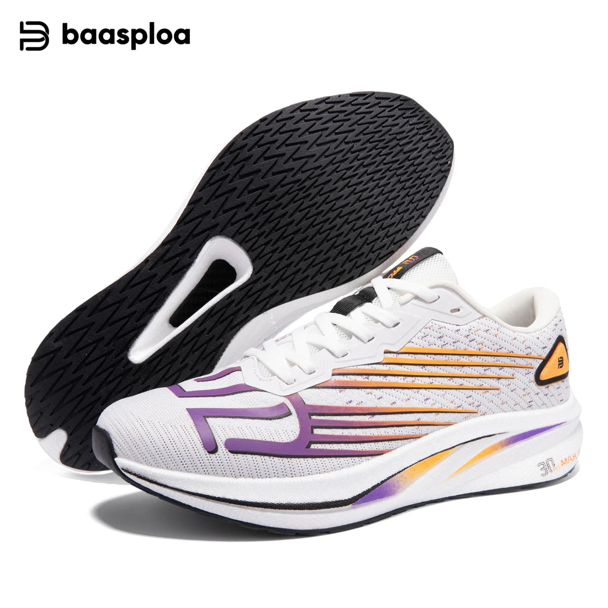 Baasploa Scarpe da running professionali da uomo, leggere e traspiranti, scarpe sportive da jogging da donna con piastra in carbonio, sneakers antiscivolo