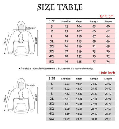 Oversized Tattoo Skeleton Cross Terror Red 3D Printed Men's Hoodie Sweatshirt Casual Tracksuits Raven Bad Wolf Animal Clothing