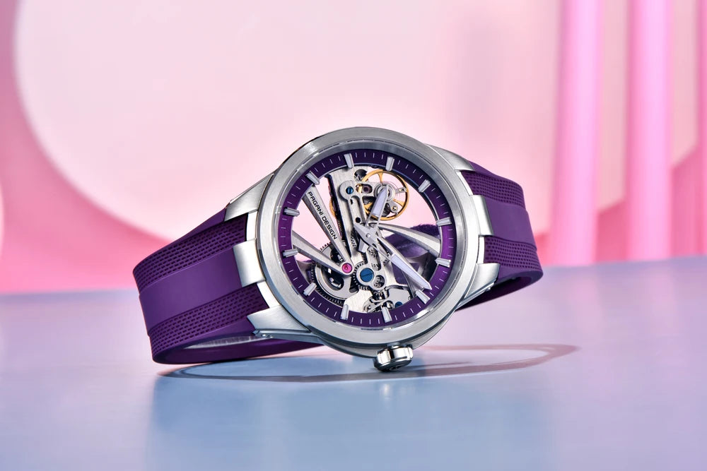 Herrenuhr PAGANI DESIGN – Mechanisches Automatik-Luxusmodell, durchbrochenes Zifferblatt, Saphirglas mit Antireflexbeschichtung, wasserdicht, leuchtende Zeiger – Geschenkidee für Herren