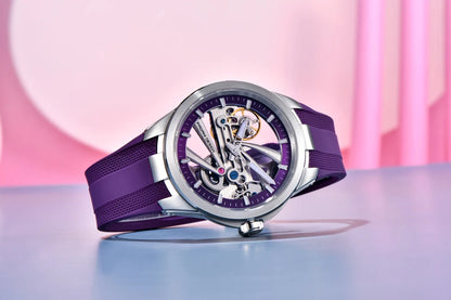PAGANI DESIGN men’s watch – Luxury automatic mechanical model, ‘skeleton’ (open-heart) style, featuring a tourbillon, sapphire crystal with anti-reflective coating, water-resistant and luminescent.