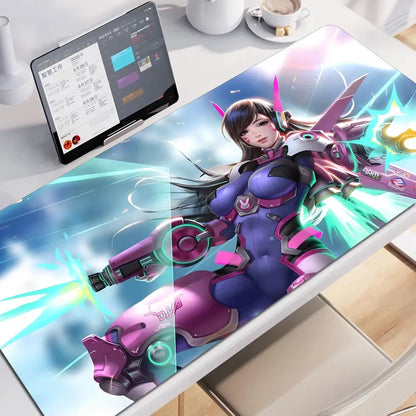 Duża podkładka pod mysz Anime Gaming Girl Overwatch 900x400, gumowa, miękka mata na biurko do laptopa i biura, pod klawiaturę komputerową, nadruk HD, XXL