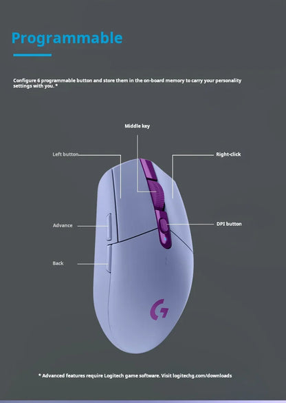 Ασύρματο ποντίκι gaming Logitech G304 LIGHTSPEED, ελαφρύ φορητό ποντίκι με macro, Jedi Survival, FPS, League of Heroes, Eat Chicken