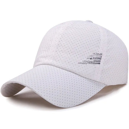 Casquette de baseball à séchage rapide - Casquette de sport d'extérieur en maille respirante pour homme - Casquette ajustable pour la randonnée, la pêche, le golf et la protection solaire