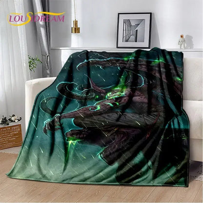 World of Warcraft,WOW ,Game Gamer Soft Plush Blanket,Flannel Blanket Throw Blanket for Living Room Bedroom Bed Sofa Picnic Cover