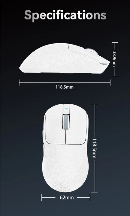 Bezprzewodowa mysz gamingowa AJAZZ AJ199 PAW3311 24000DPI, lekka, Bluetooth/przewodowa, z włókna węglowego, do PC i laptopa dla graczy