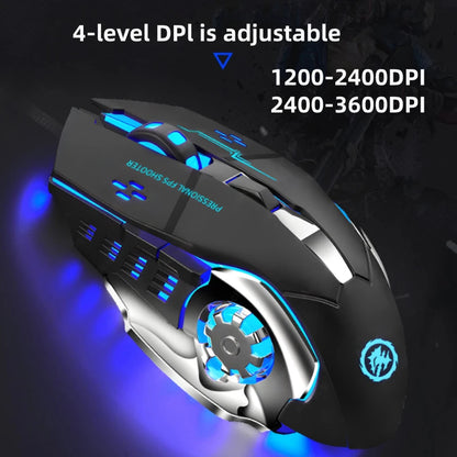 Kabellose Bluetooth-Maus 2.4G USB Mecha Gaming-Maus, wiederaufladbar, leise, mit Hintergrundbeleuchtung, ergonomische Büromaus, Gaming-Zubehör
